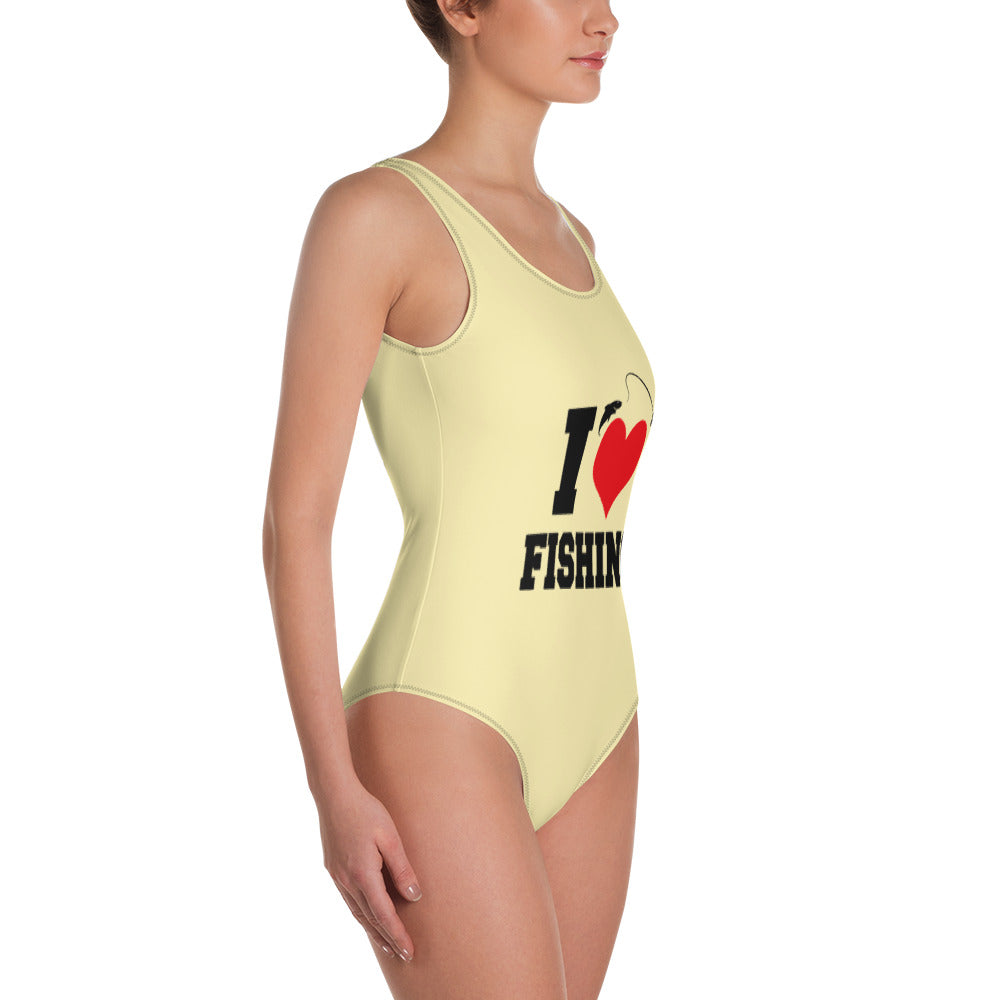 I LOVE FISHING - One-Piece Swimsuit