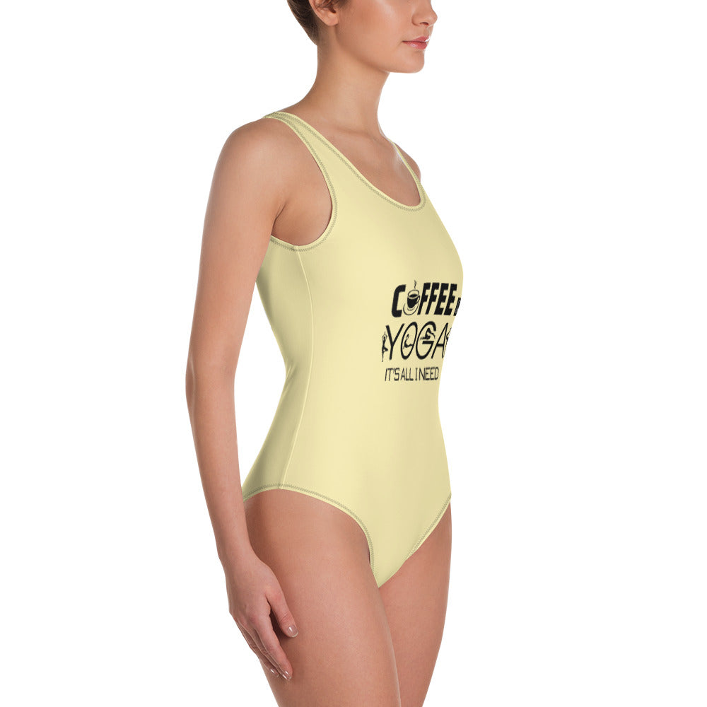 COFFEE YOGA IT'S ALL I NEED - One-Piece Swimsuit