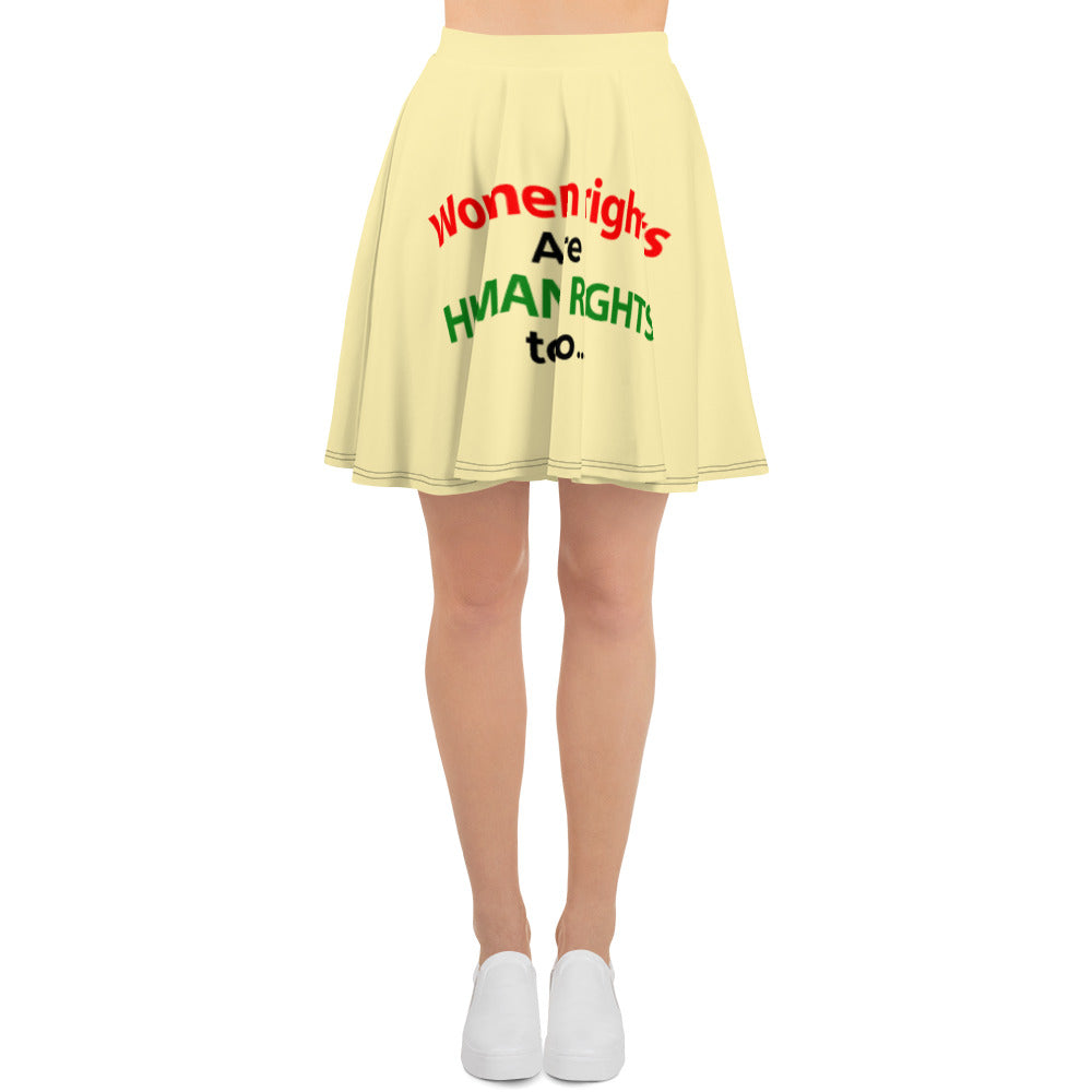 WOMEN RIGHTS ARE HUMAN RIGHTS TOO - Skater Skirt