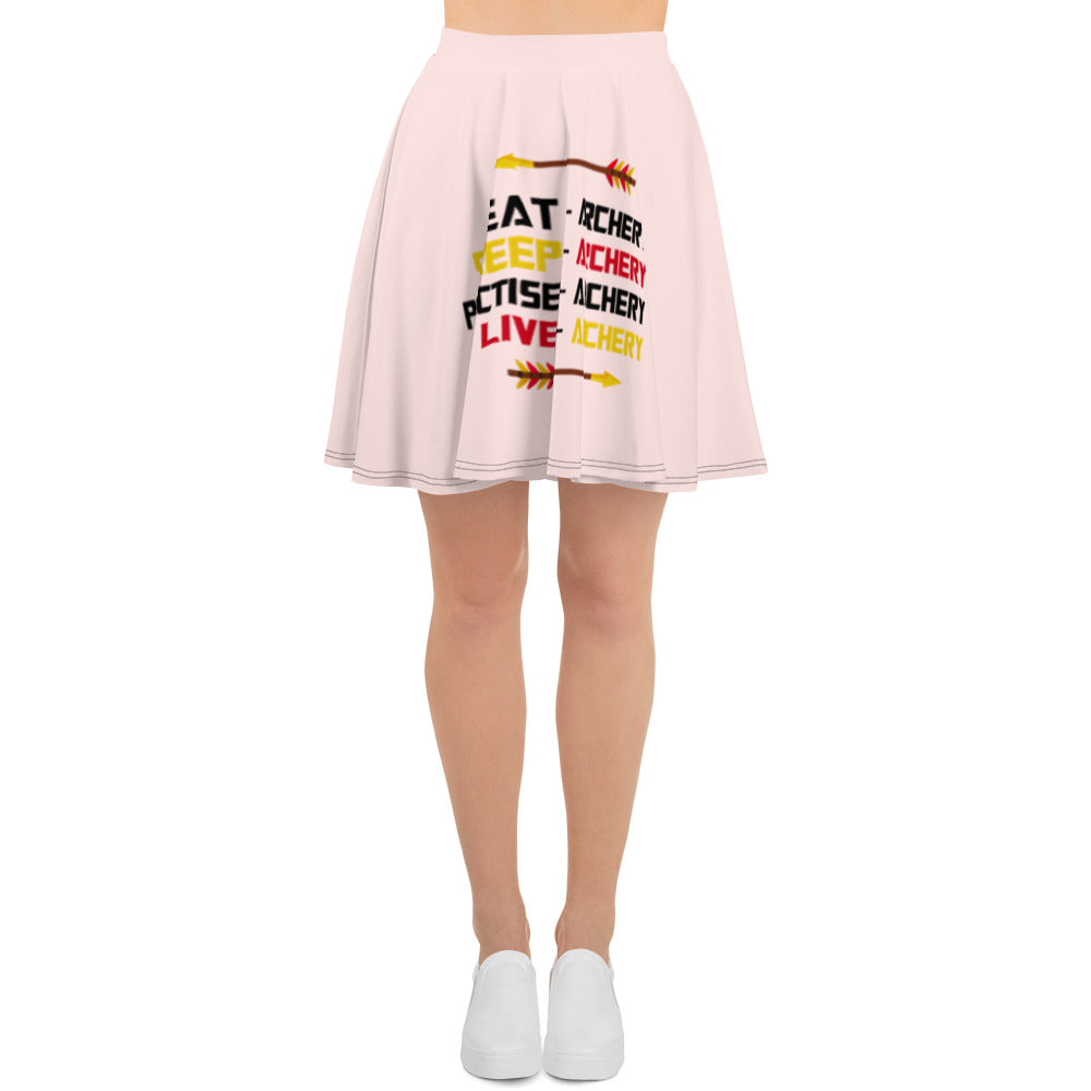 EAT-ARCHERY... - Skater Skirt