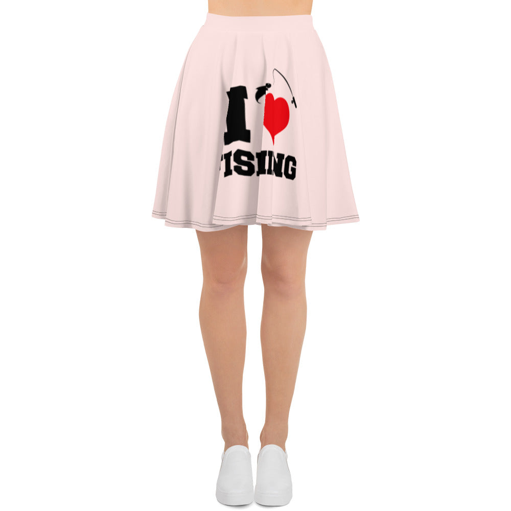 I LOVE FISHING - Skater Skirt