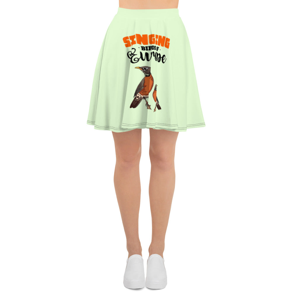 SINGING BIRDS OF EUROPE - Skater Skirt