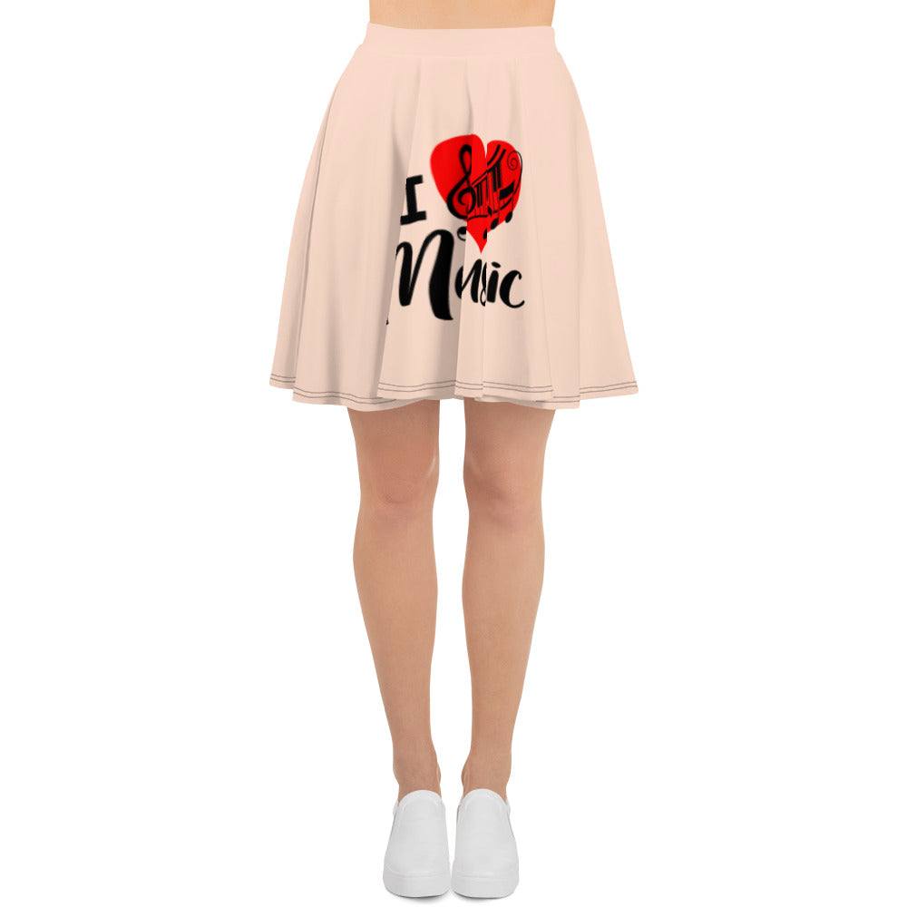 I LOVE MUSIC - Skater Skirt