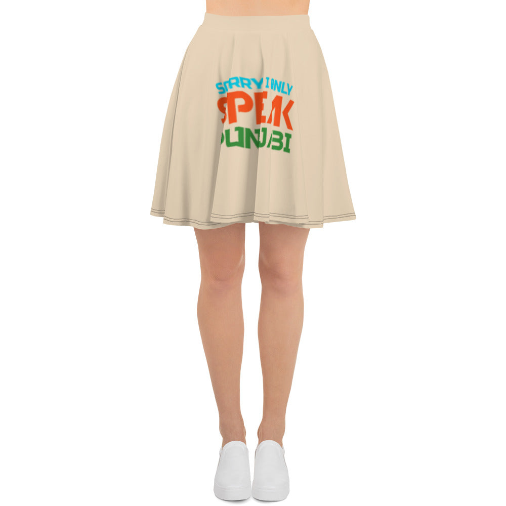 SORRY I ONLY SPEAK PUNJABI - Skater Skirt