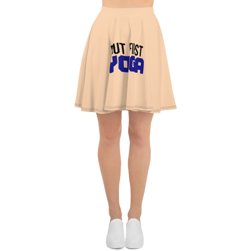 BUT FIRST YOGA - Skater Skirt