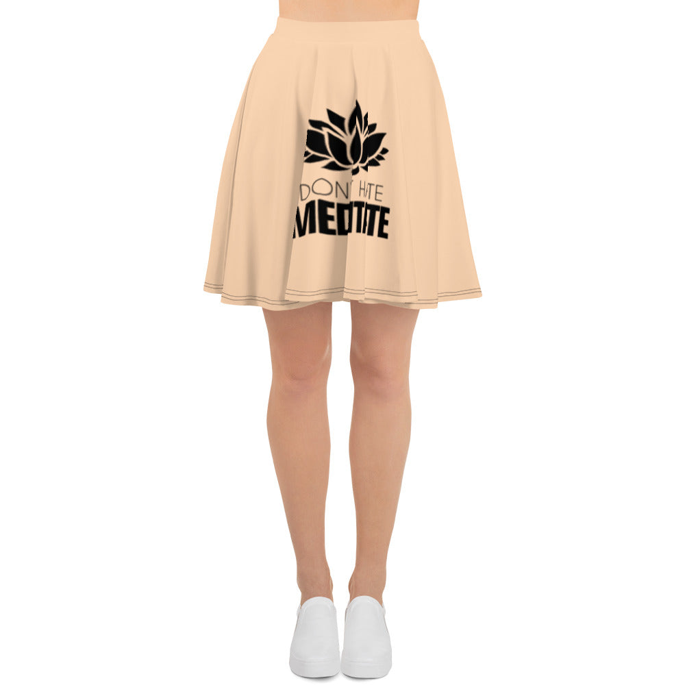 DON'T HATE MEDITATE - Skater Skirt