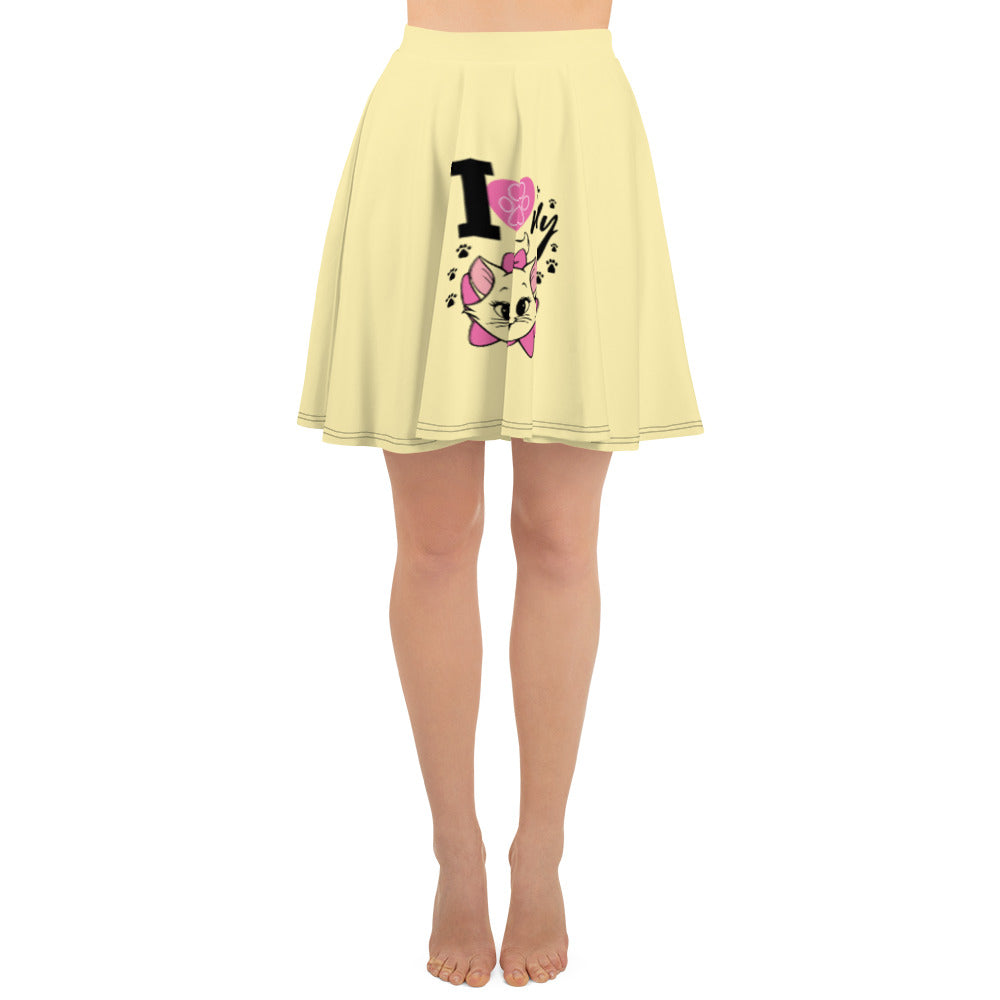 I LOVE MY CAT - Skater Skirt