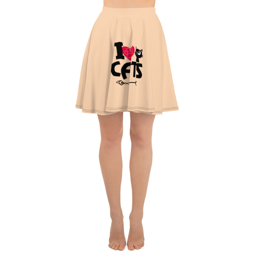 I LOVE CATS - Skater Skirt