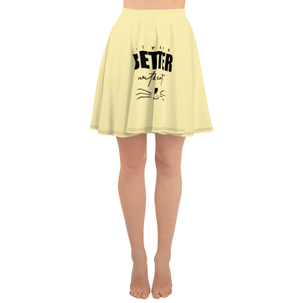 LIFE IS BETTER WITH CATS - Skater Skirt