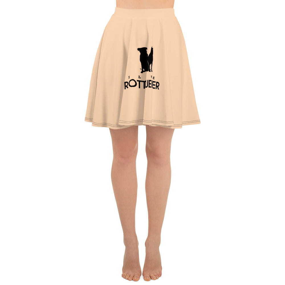 I LOVE ROTTWEILER - Skater Skirt