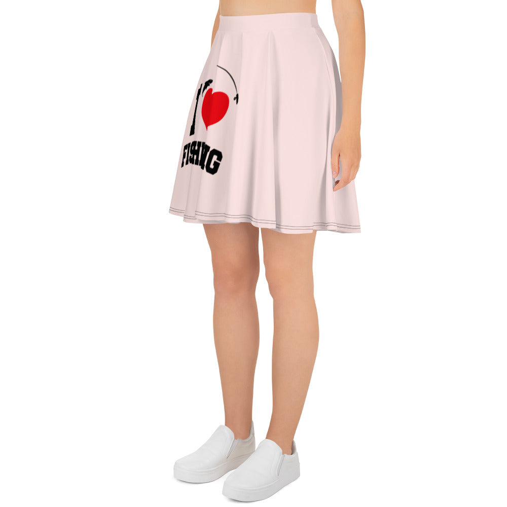 I LOVE FISHING - Skater Skirt