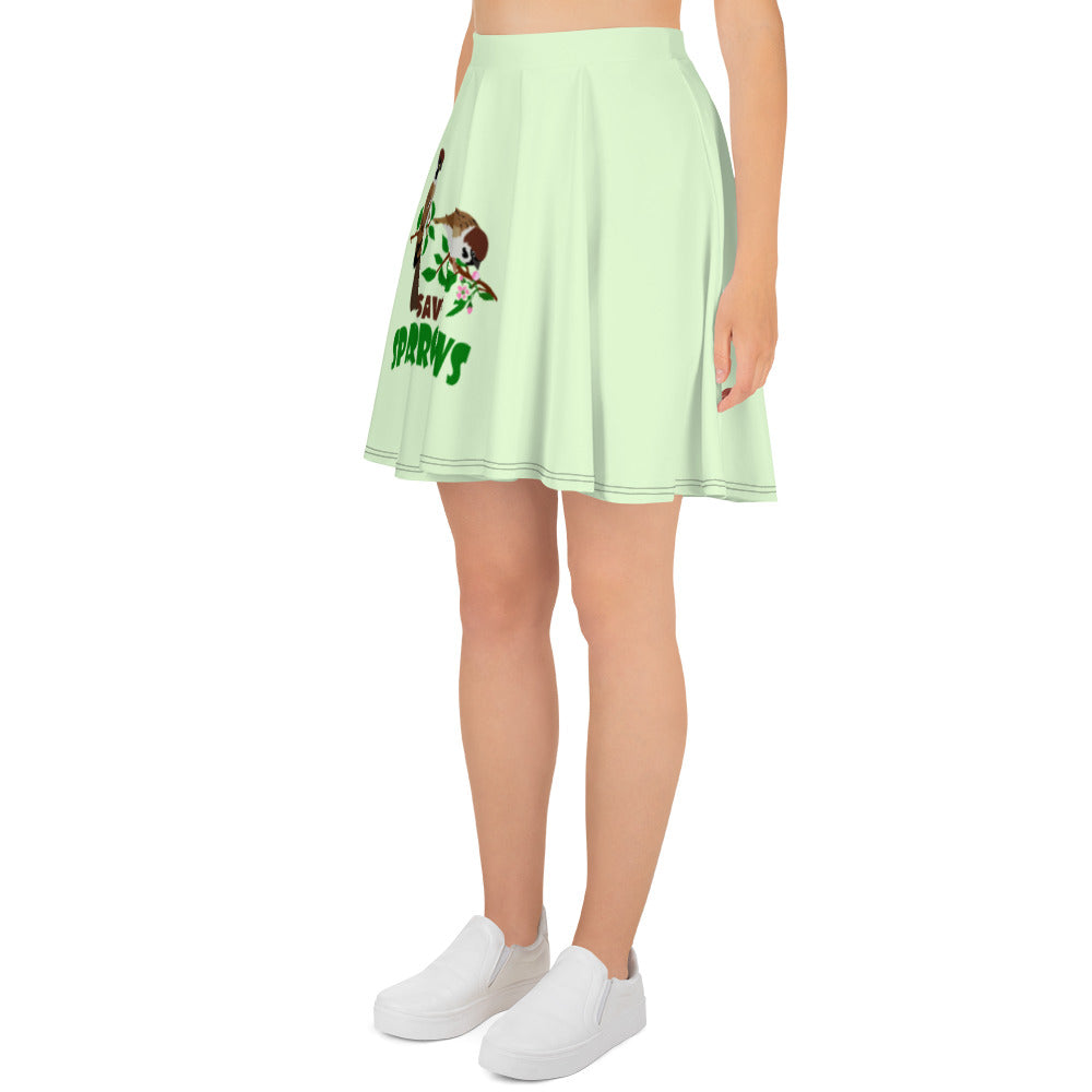 SAVE SPARROWS - Skater Skirt