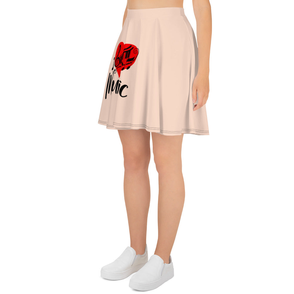 I LOVE MUSIC - Skater Skirt