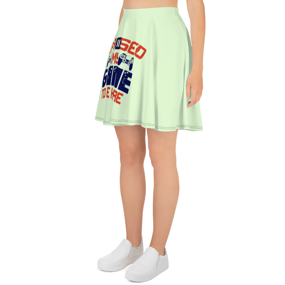 I PAUSED MY GAME TO BE HERE - Skater Skirt