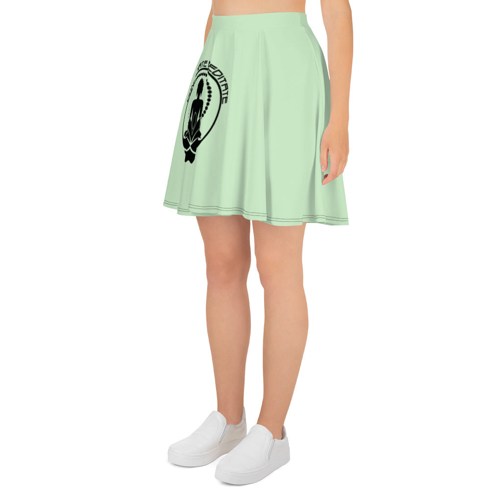 DON'T HATE MEDITATE - Skater Skirt