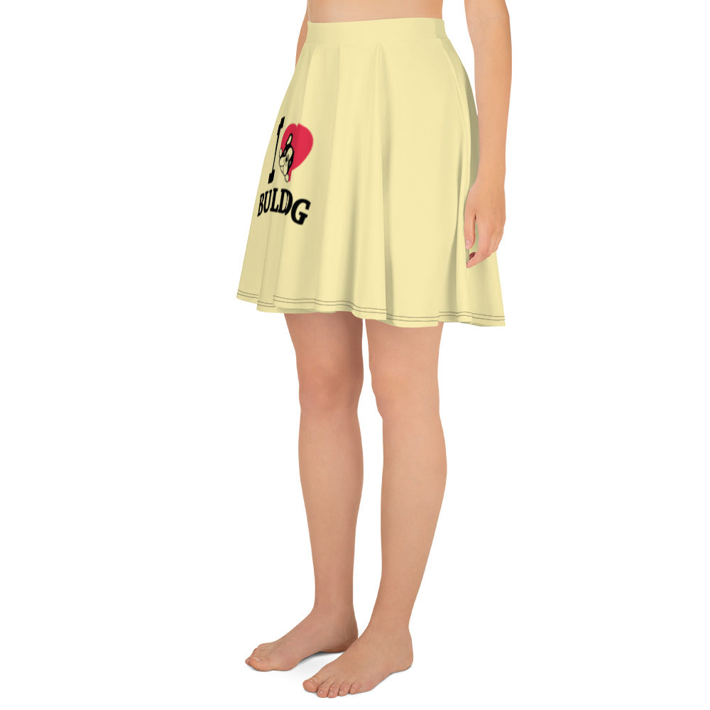 I LOVE BULLDOG - Skater Skirt