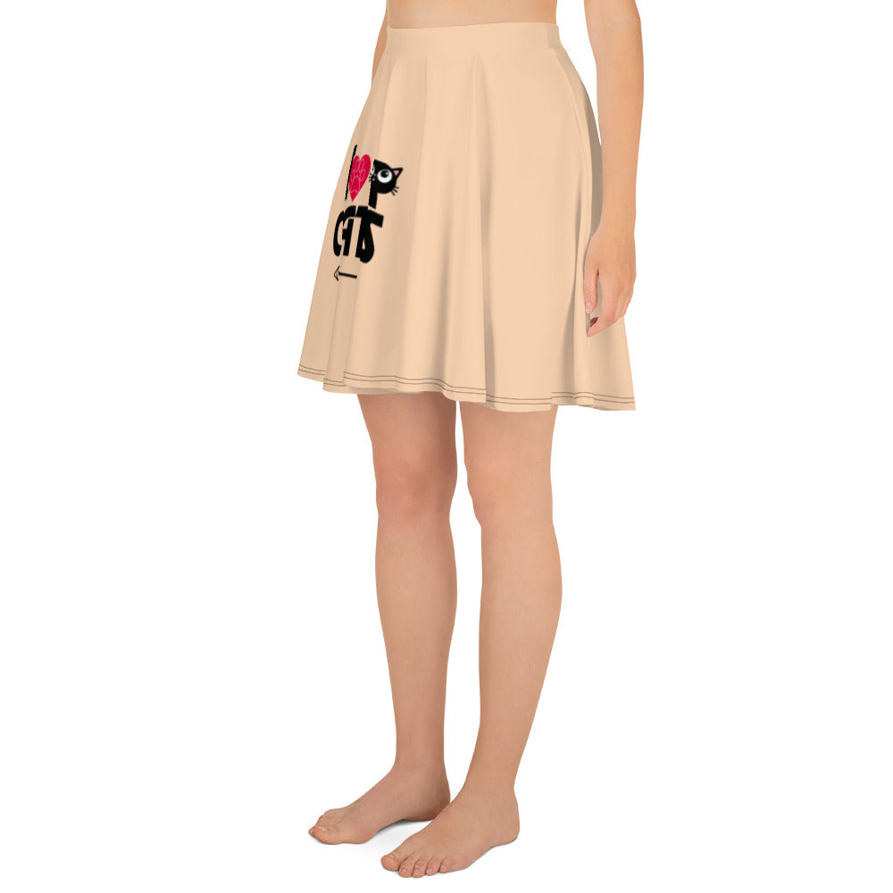 I LOVE CATS - Skater Skirt