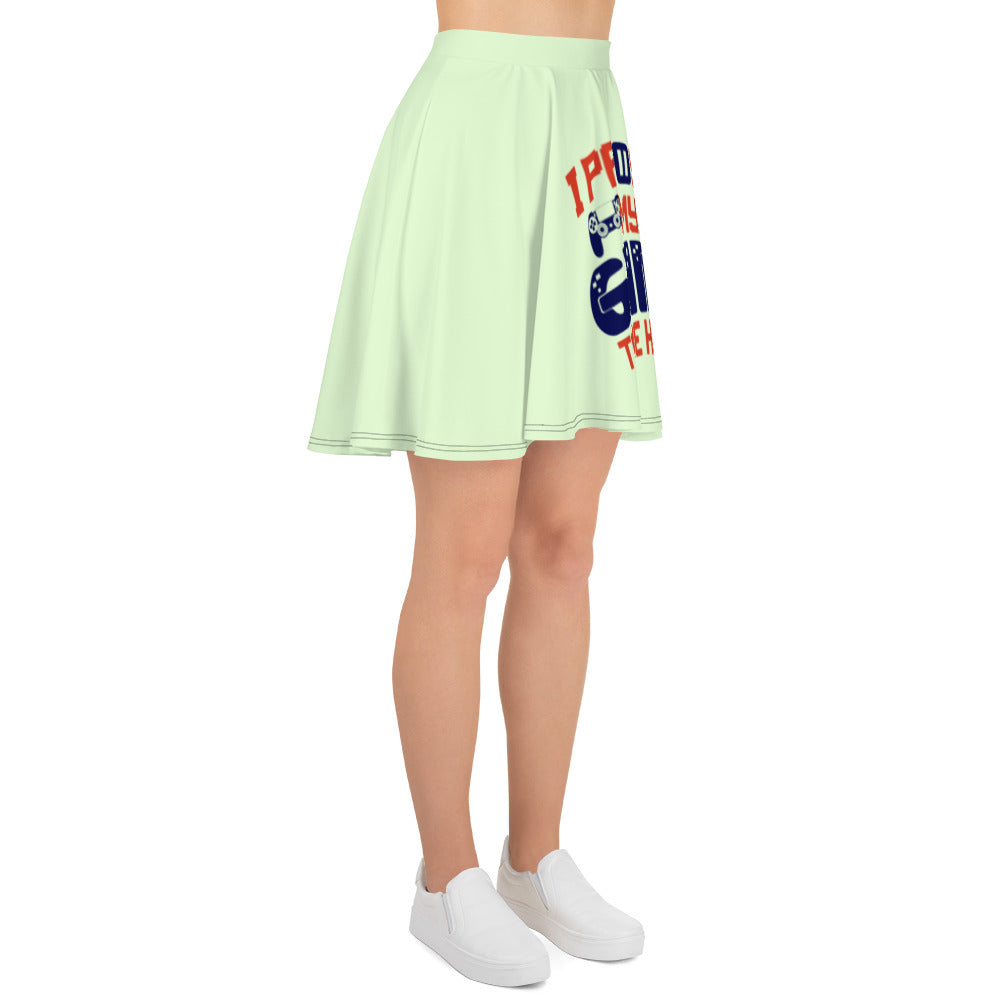 I PAUSED MY GAME TO BE HERE - Skater Skirt