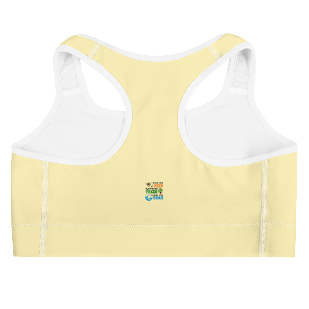 SAVE THE BEES PLANT MORE TREES CLEAN THE SEAS - Sports bra