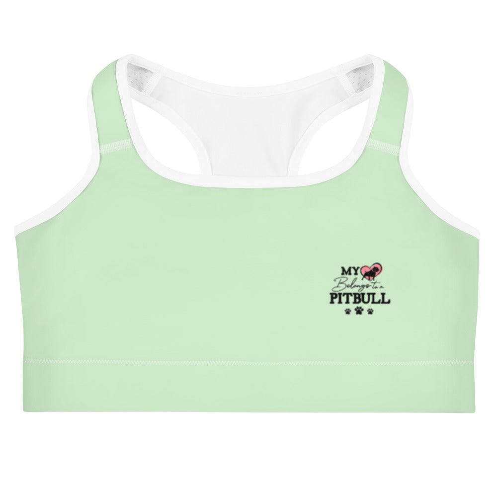 MY BELONGS TO A PITBULL - Sports bra