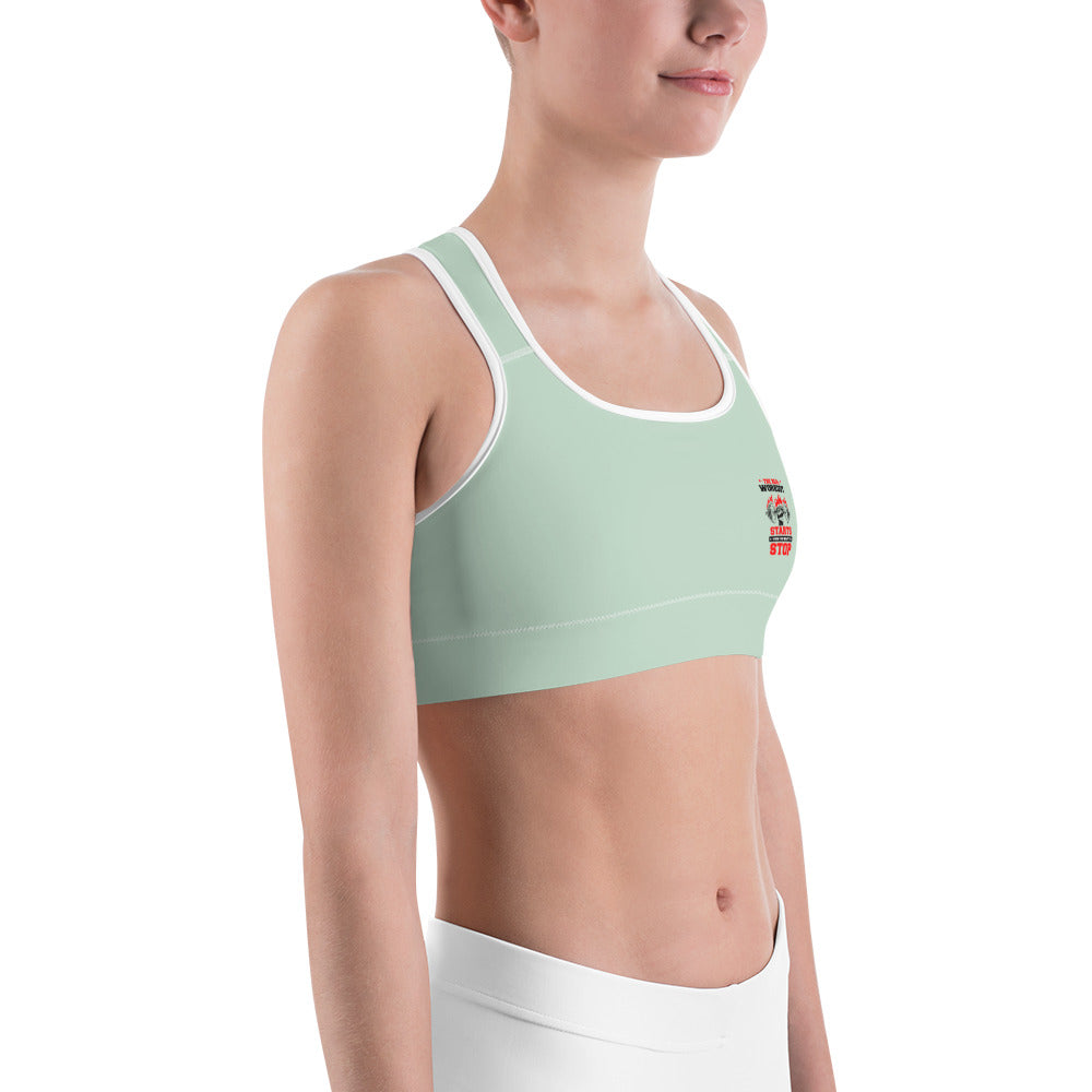 THE REAL WORKOUT STARTS - Sports bra