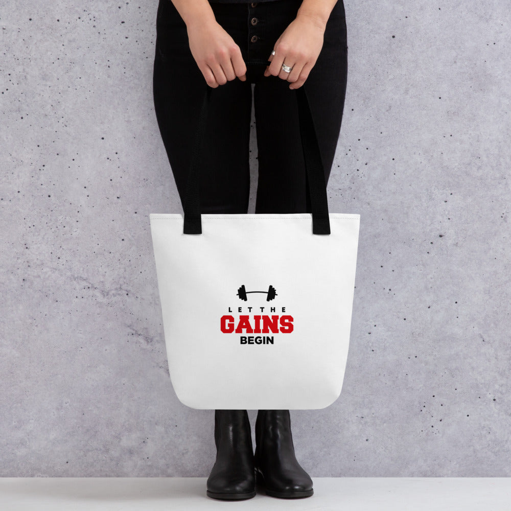 LET THE GAINS BEGIN - Tote bag