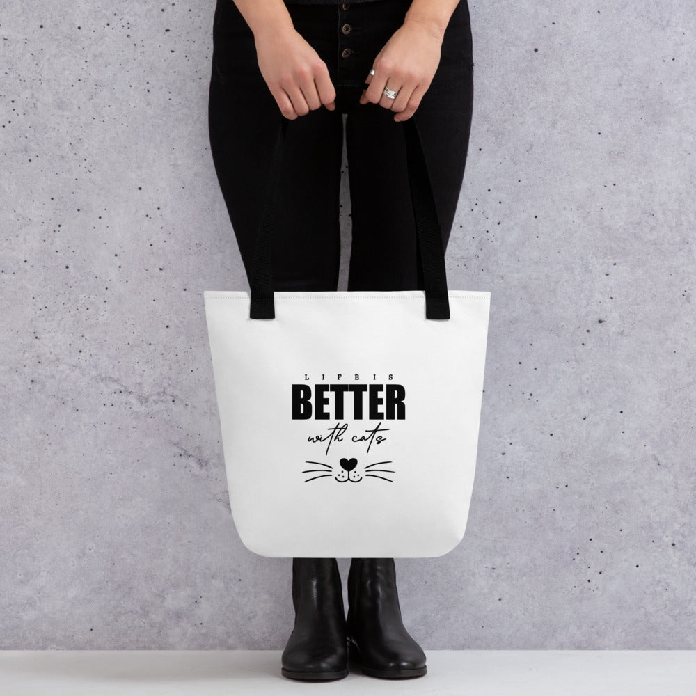 LIFE IS BETTER WITH CATS - Tote bag