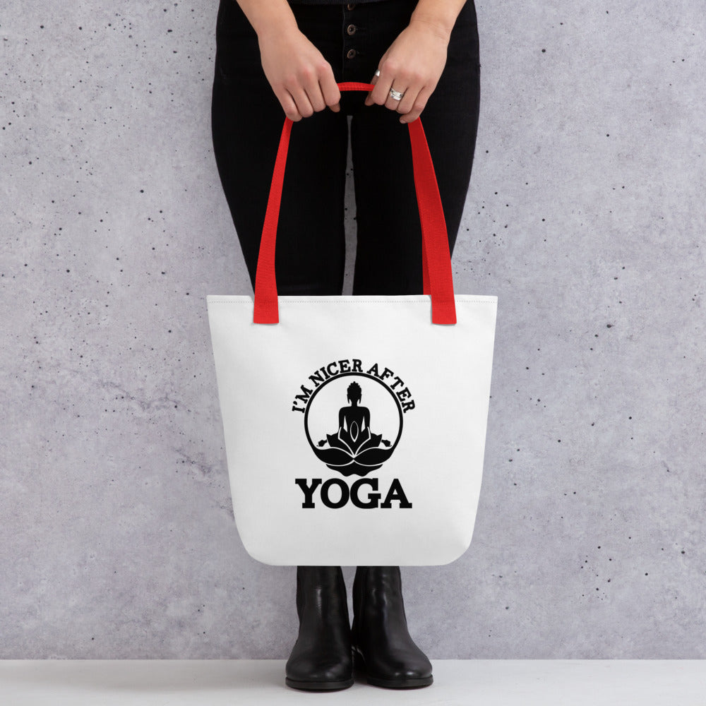 I'M NICER AFTER YOGA - Tote bag