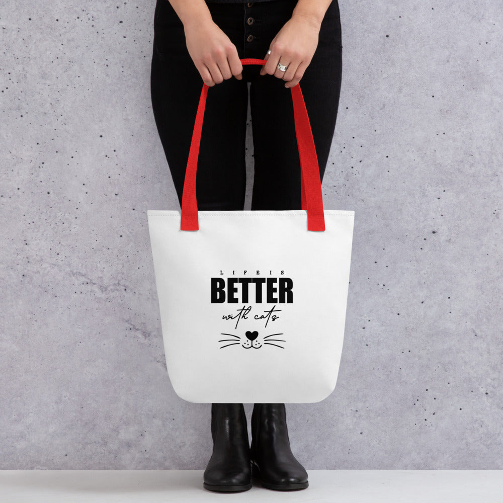 LIFE IS BETTER WITH CATS - Tote bag