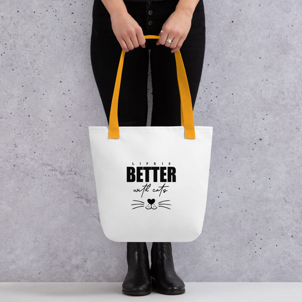 LIFE IS BETTER WITH CATS - Tote bag