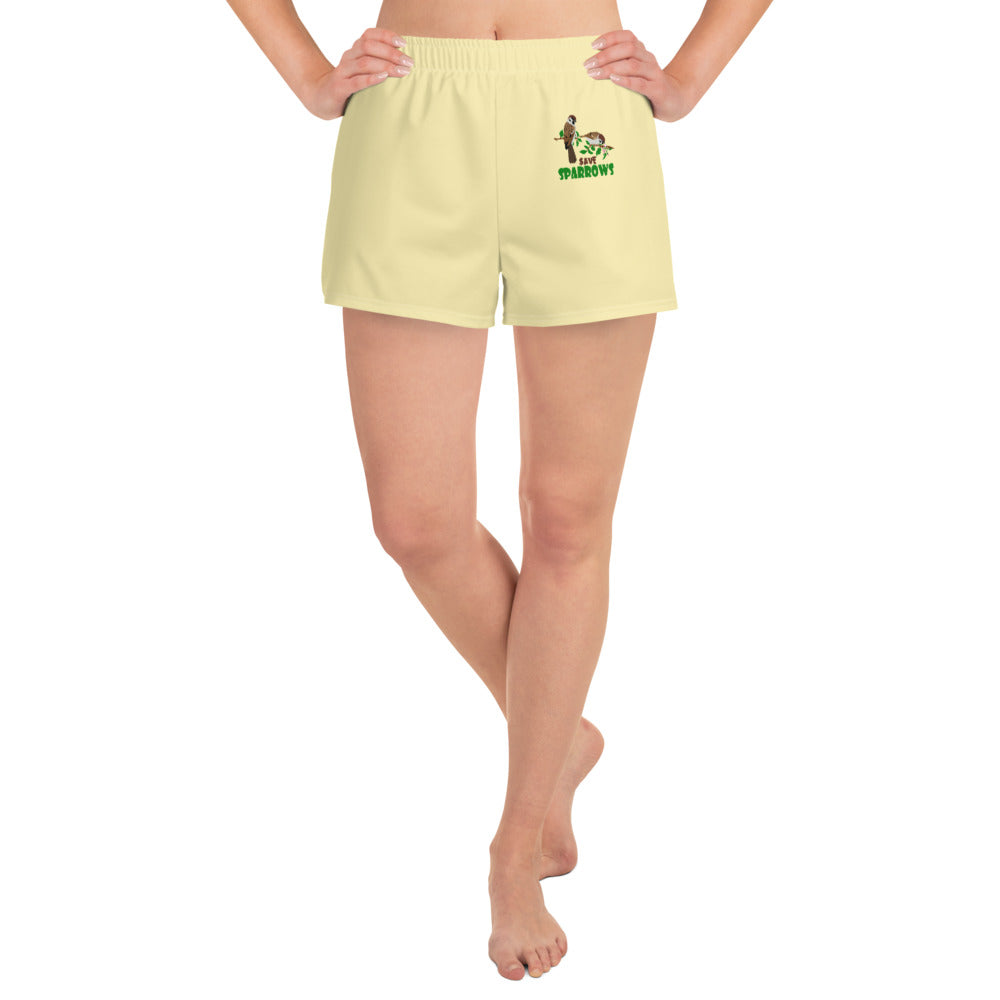 SAVE SPARROWS - Women's Athletic Short Shorts