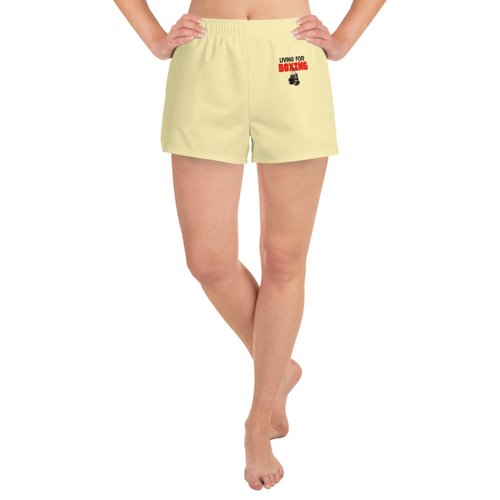 LIVING FOR BOXING - Women's Athletic Short Shorts