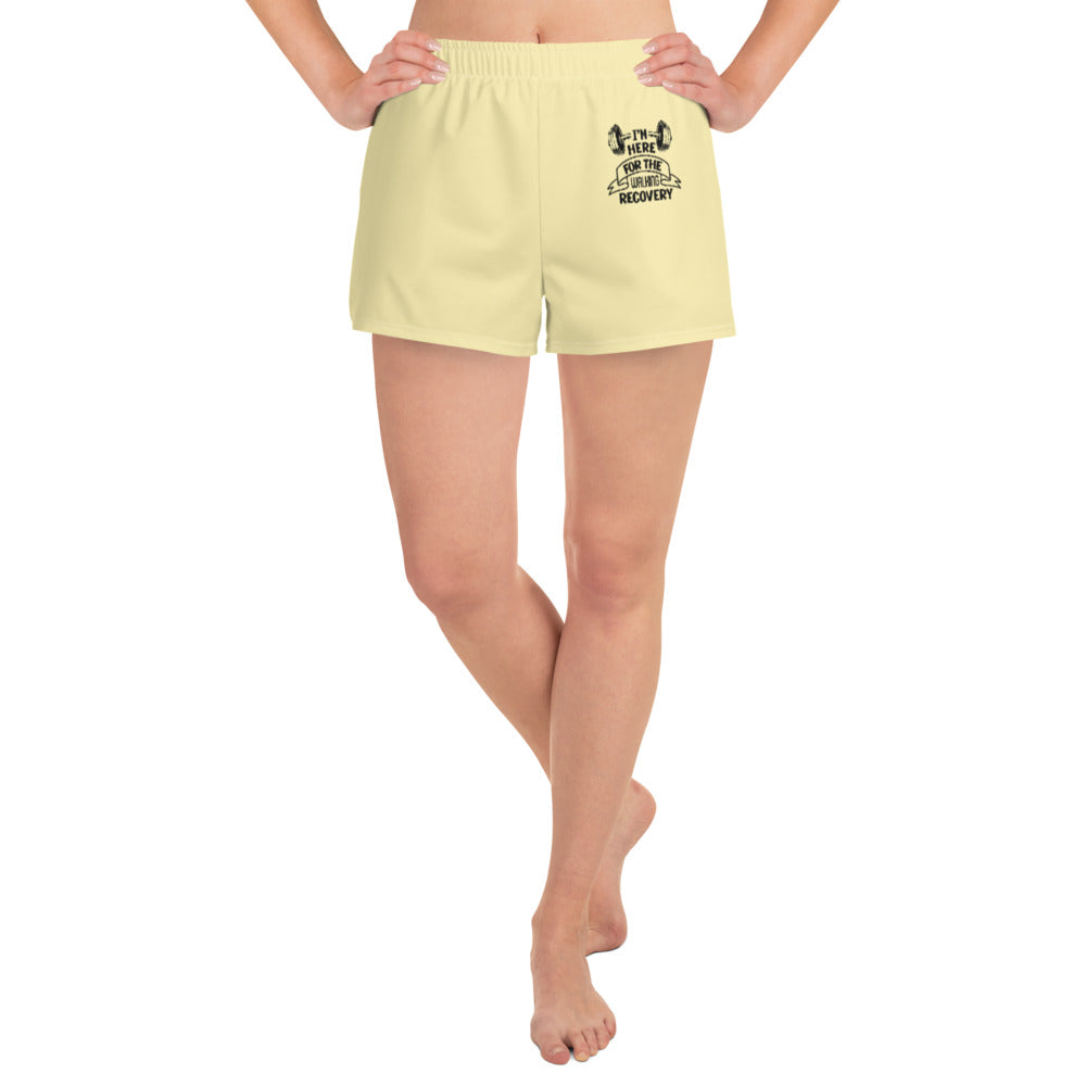 I'M HERE FOR THE WALKING RECOVERY - Women's Athletic Short Shorts