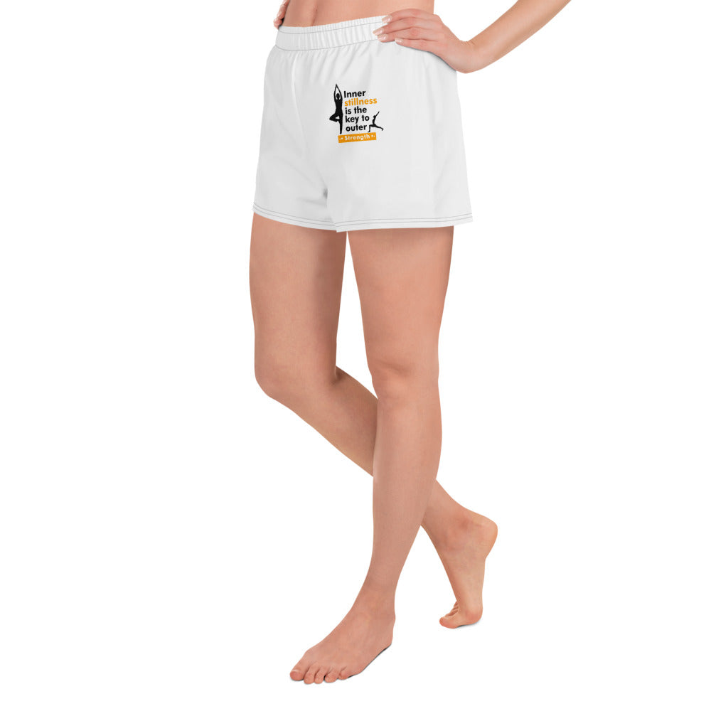 INNER STILLNESS IS THE KEY - Women's Athletic Short Shorts