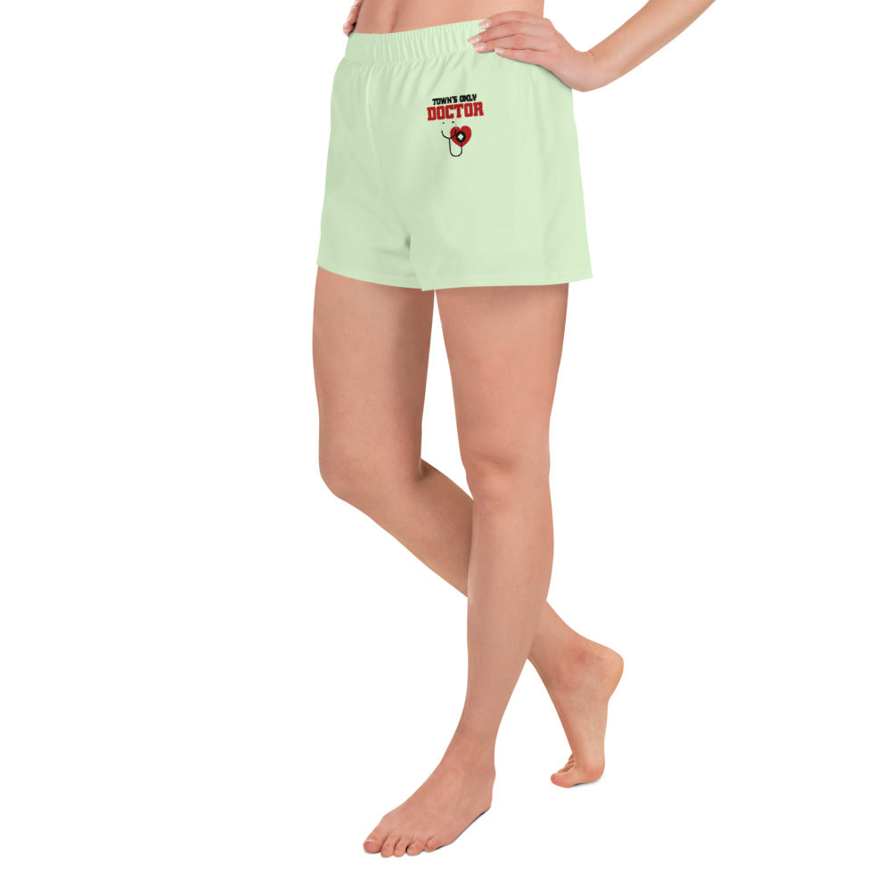 TOWN'S ONLY DOCTOR - Women's Athletic Short Shorts