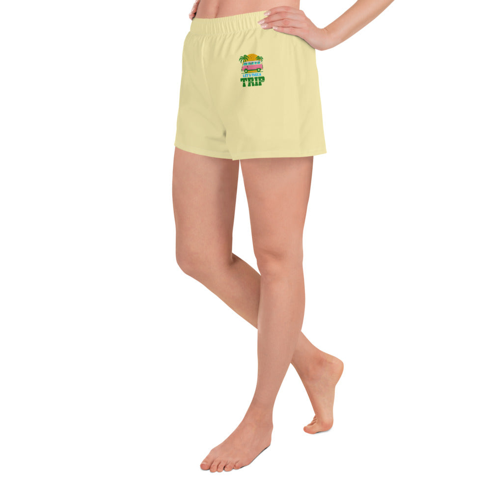 LET'S TAKE A TRIP - Women's Athletic Short Shorts