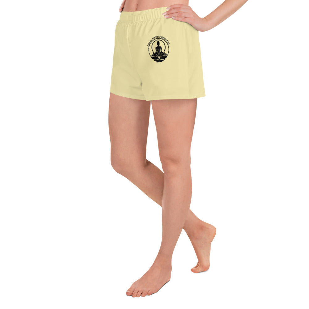 DON'T HATE MEDITATE - Women's Athletic Short Shorts
