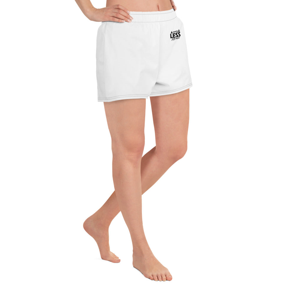WORRY LESS YOGA MORE - Women's Athletic Short Shorts
