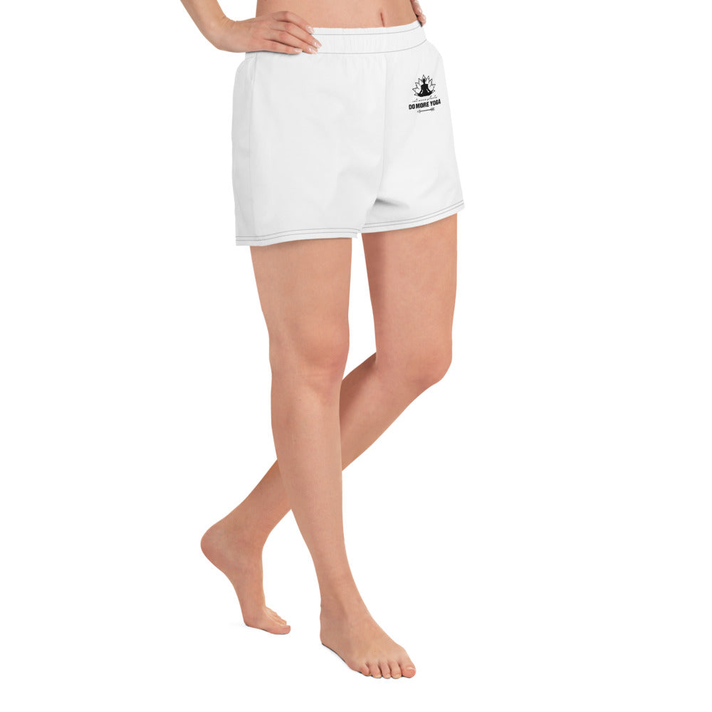 EAT MORE PLANTS DO MORE YOGA - Women's Athletic Short Shorts