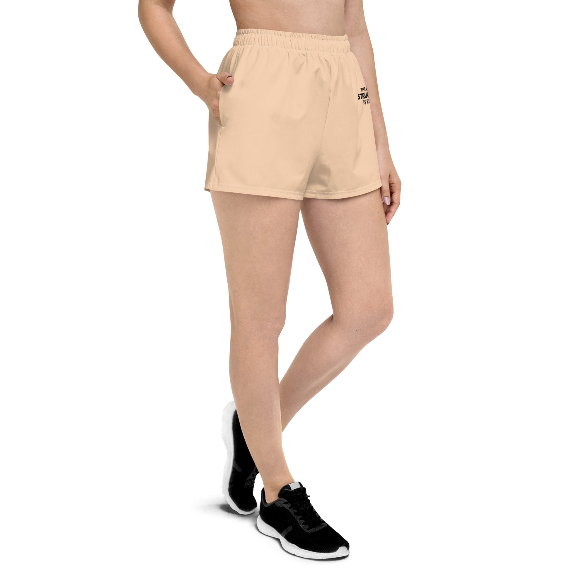 THE STRUGGLE IS REAL - Women’s Recycled Athletic Shorts