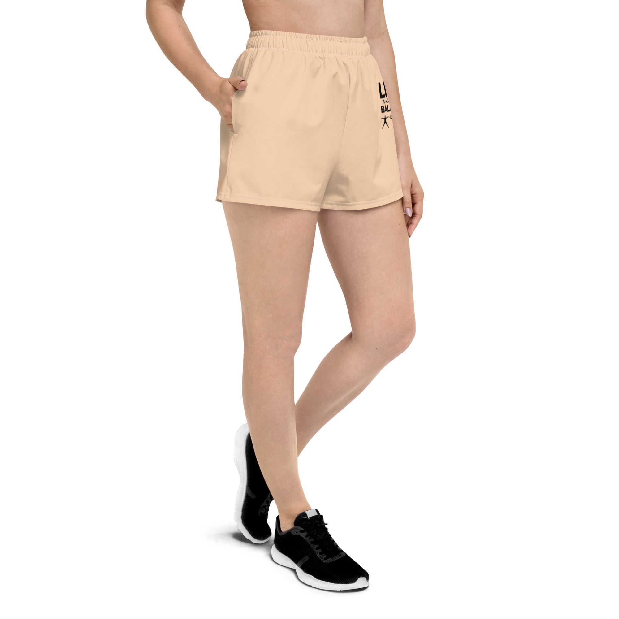 LIFE IS ALL ABOUT BALANCE - Women’s Recycled Athletic Shorts