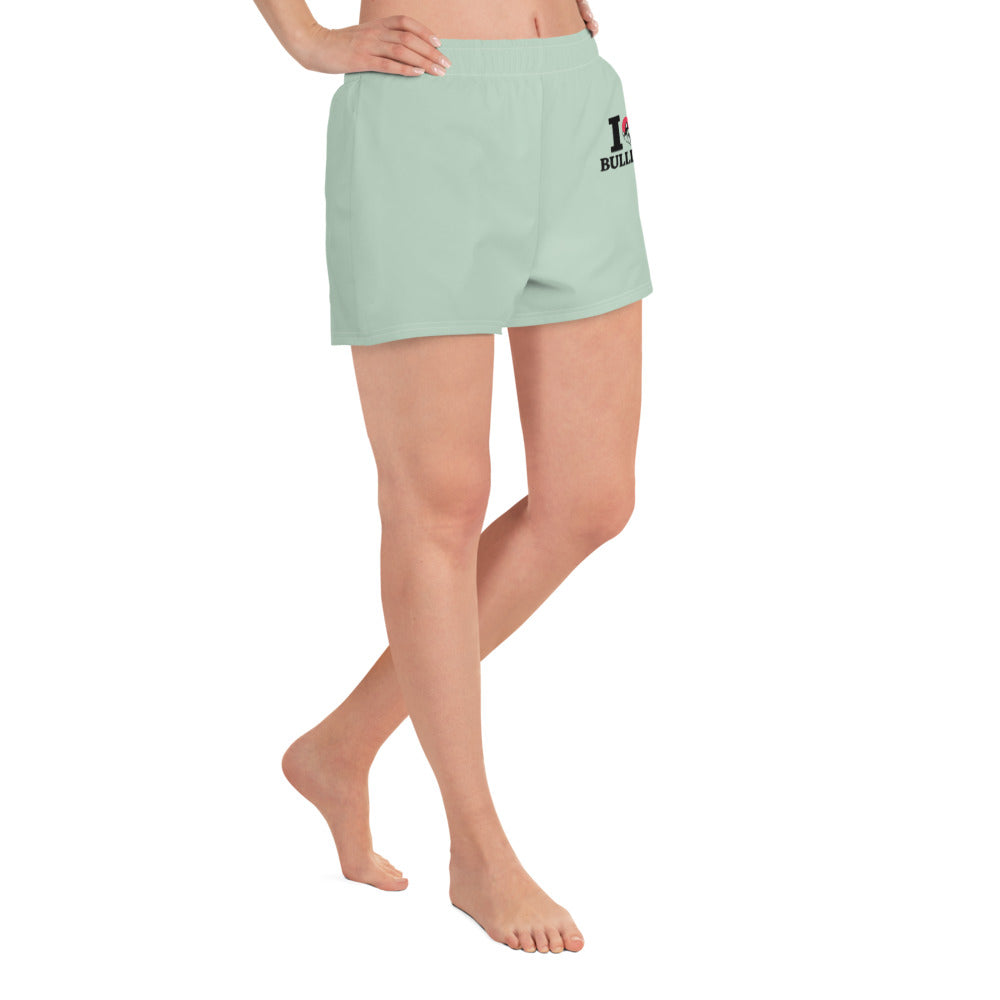 I LOVE BULLDOG - Women’s Recycled Athletic Shorts