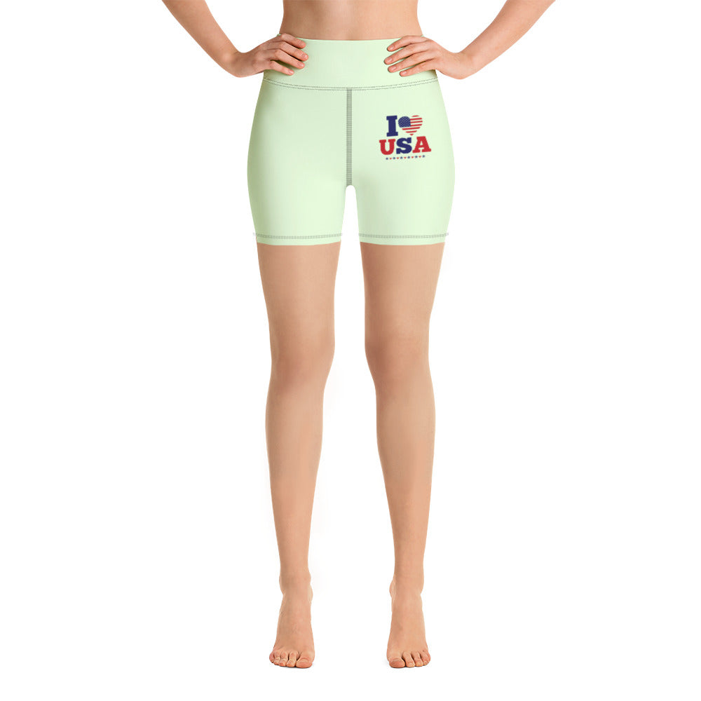 I LOVE USA - Yoga Shorts