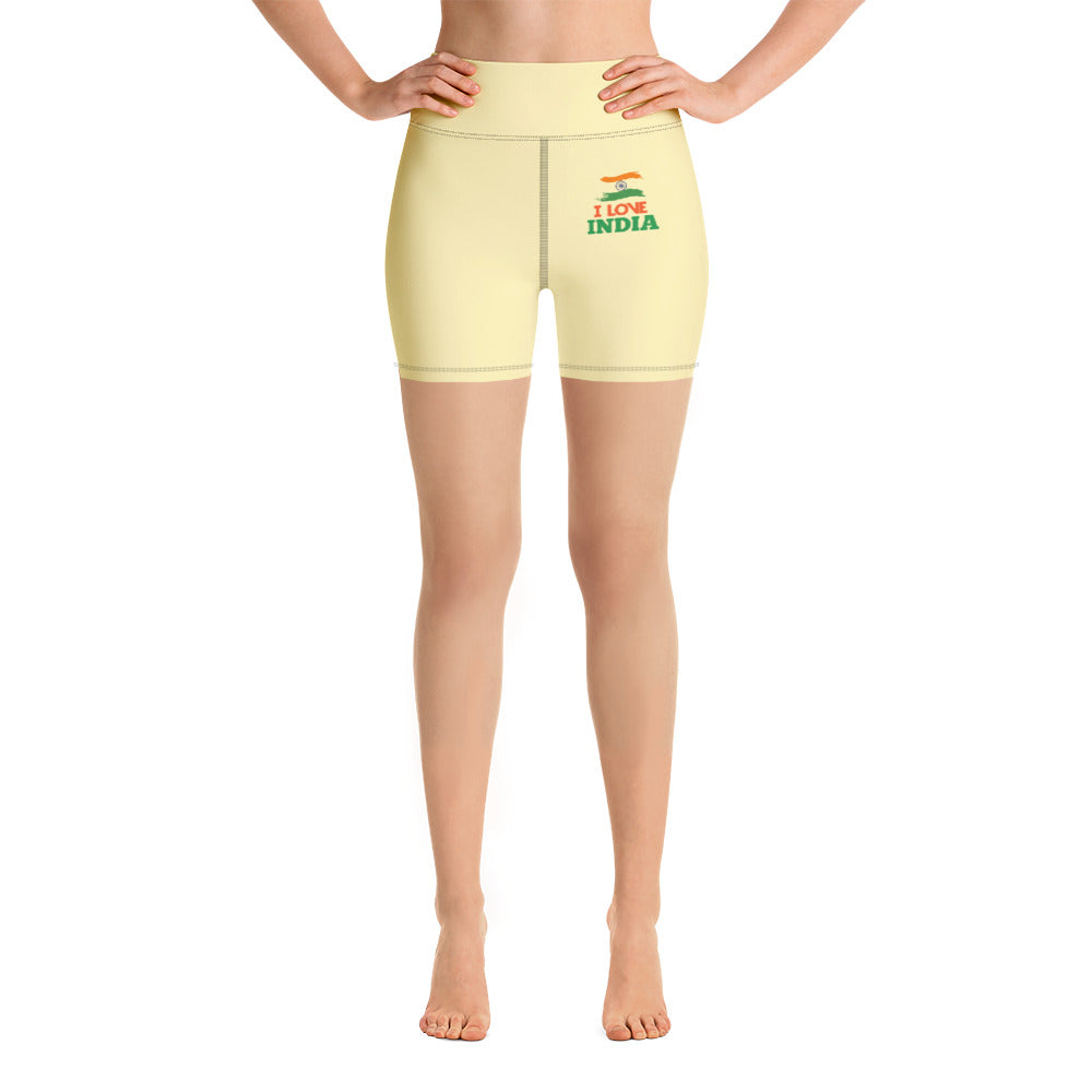 I LOVE INDIA - Yoga Shorts