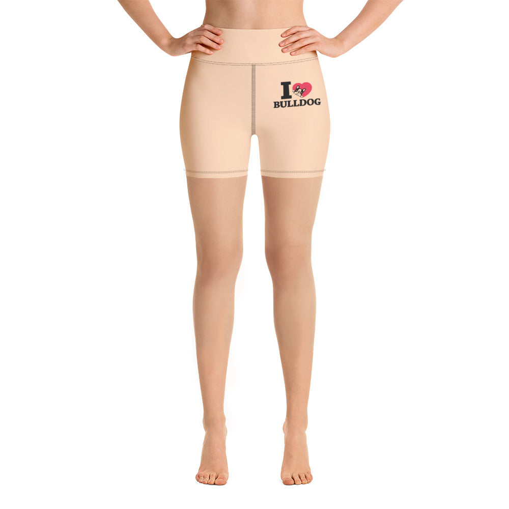 I LOVE BULLDOG - Yoga Shorts