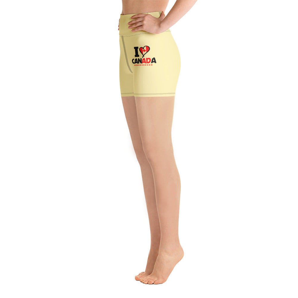 I LOVE CANADA - Yoga Shorts