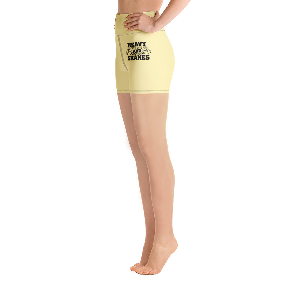 HEAVY WEIGHTS AND PROTEIN SHAKES - Yoga Shorts