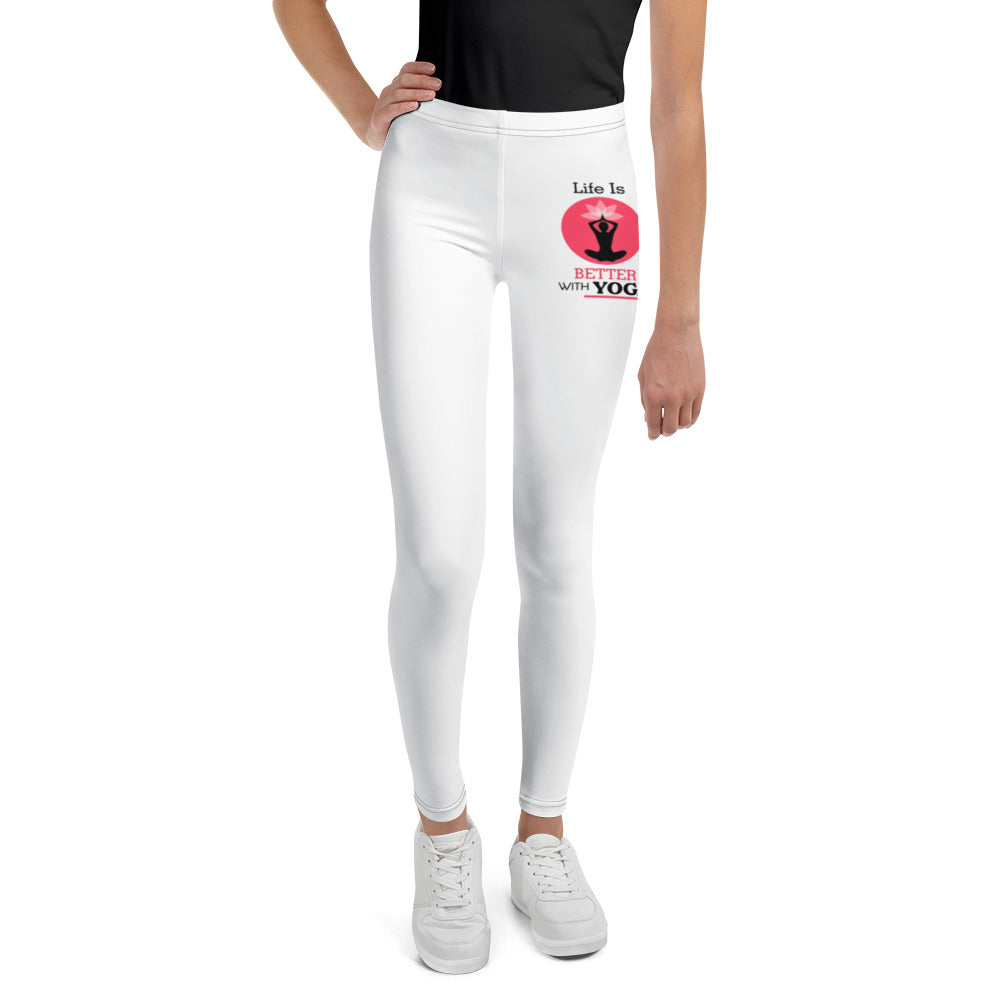 LIFE IS BETTER WITH YOGA - Youth Leggings