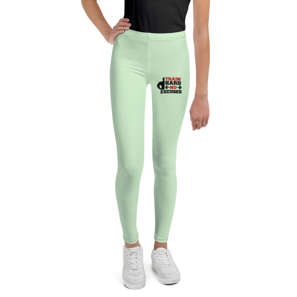 TRAIN HARD NO EXCUSES - Youth Leggings