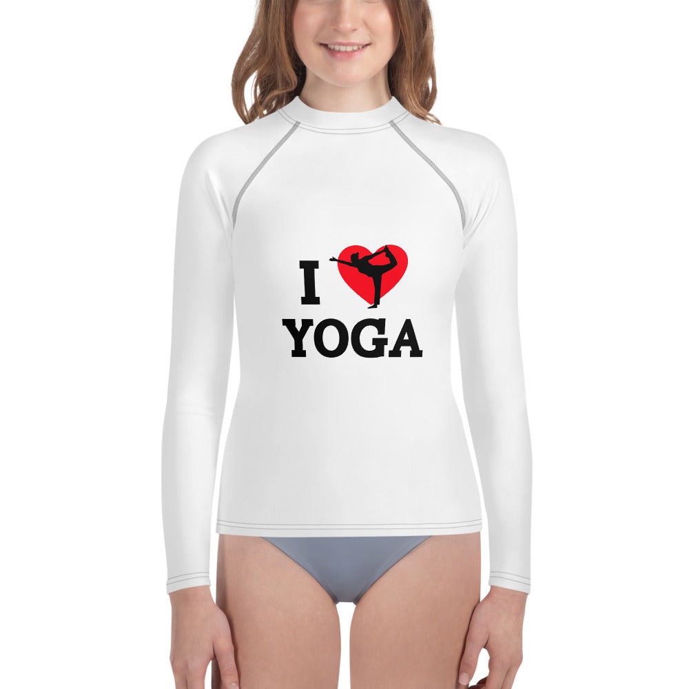 I LOVE YOGA - Youth Rash Guard